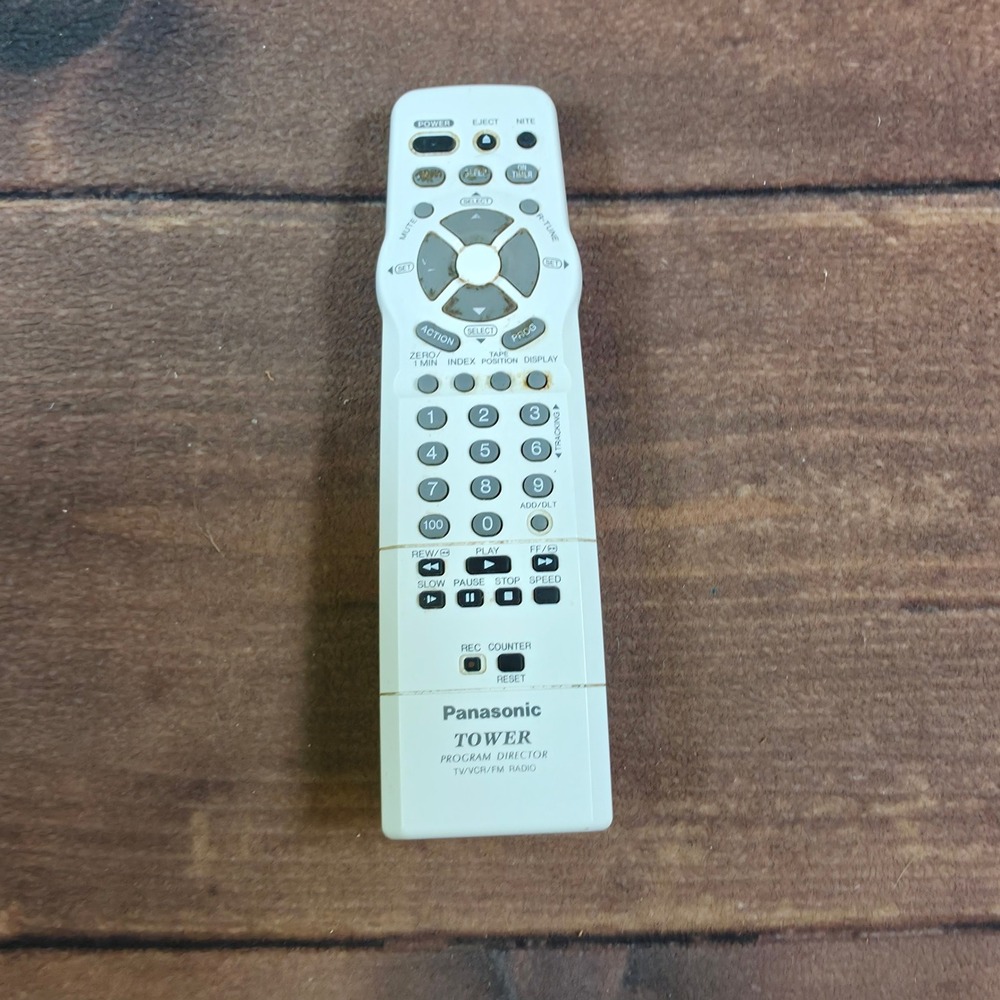 Panasonic Remote Control TV VCR FM Radio White Good Tower Program Director